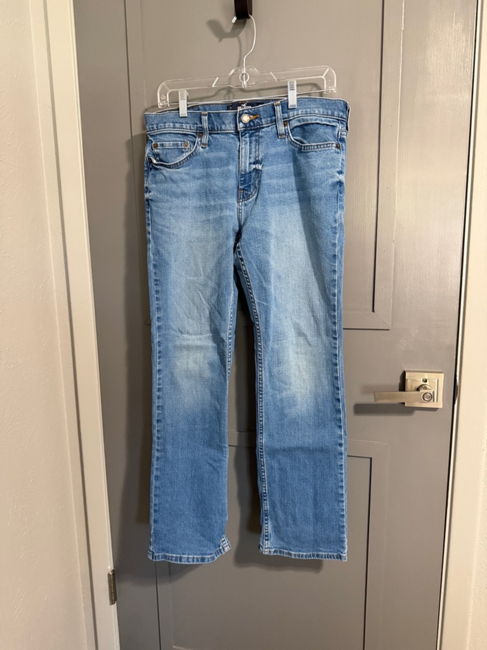Hollister Light Blue Bootcut Leg Men's Jeans